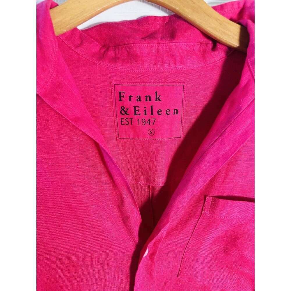 Frank & Eileen Top Shirt Small Adult Pink Mary Button Up Shirtdress Pocket Women - Picture 9 of 16